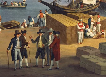 Vue du port de Messine depuis le Palazzo del Senato (détail)