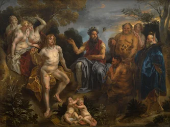 Le jugement de Midas (huile sur toile)