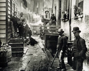 Vue de Little Italy, Mulberry Street, New York, USA, vers 1890