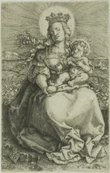 La Vierge sur la rive herbeuse