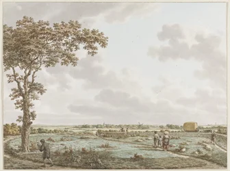 Le Tafelberg dans le paysage, vu depuis le cimetière Saint-Jean à Laren