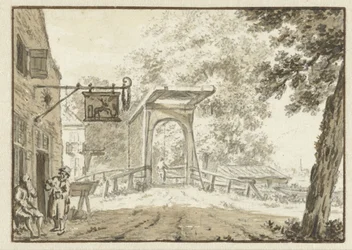 Auberge devant un pont