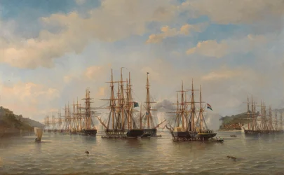 Les escadres néerlandaise, anglaise, française et américaine dans les eaux japonaises lors de l