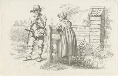 Faucheur parlant à une fille
