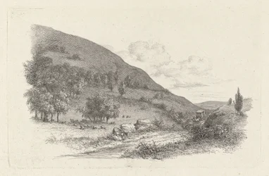 Carrosse dans un paysage (Études gravées)