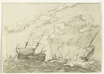 Navires dans une tempête