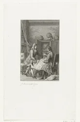 Tsar Pierre le Grand et le maire Nicolaes Witsen étudiant une carte, 1814