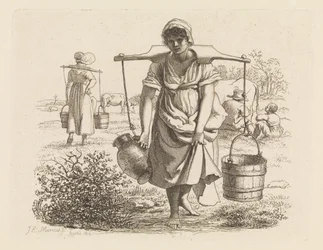 Deux laitières (Études gravées)