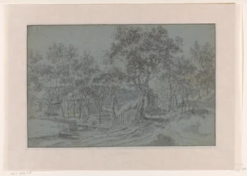 Ferme entre les arbres