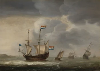 Navires au large de la côte