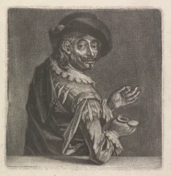 Homme prenant du tabac à priser