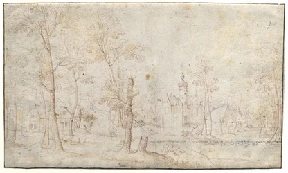 Château et village entouré de douves