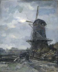 Moulin au clair de lune