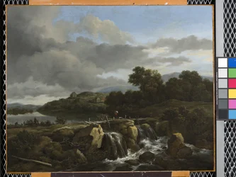 Paysage avec cascade