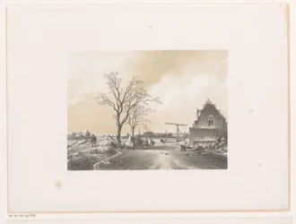 Rivière gelée avec stand de nourriture et boissons