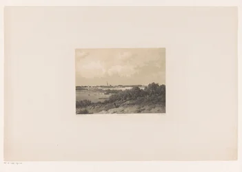 Paysage avec village à l