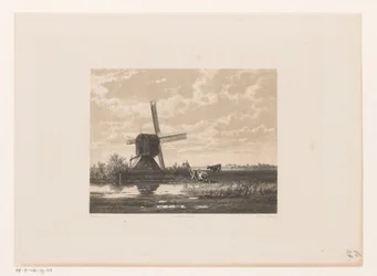 Paysage avec moulin au bord de l