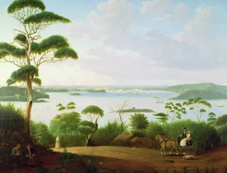 Port de Sydney regardant vers Sydney, 1848