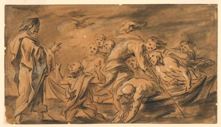 Le Christ apparaissant aux apôtres au lac de Tibériade, la pêche miraculeuse