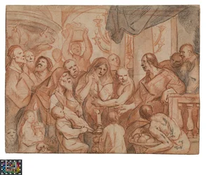 Hollandais : Le Christ et la femme adultère, esquisse préparatoire, verso : La capture du Christ