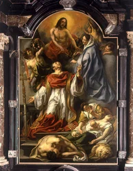 Néerlandais : St. Carolus Borromeus intercède pour les pestiférés Carolus Borromeus intercède pour les pestiférés