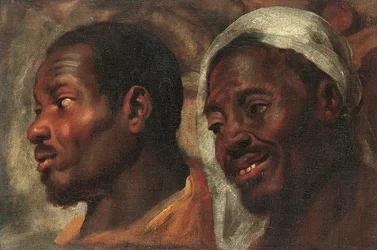 Études de tête de deux hommes africains