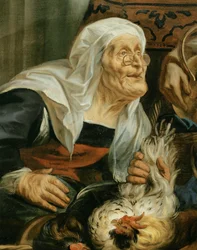 Jésus expulsant les marchands du Temple (huile sur toile)