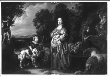 Paysage avec personnages de staffage