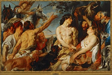 Meleager et Atalanta ... (peinture sur toile)