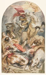 La Conversion de Saul avec cavalier et bannière