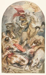 La Conversion de Saul avec cavalier et bannière, c. 1645-1647