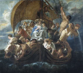 La Sainte Famille sur un bac