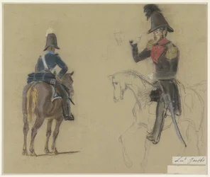 Portrait du lieutenant Jacobs, à cheval