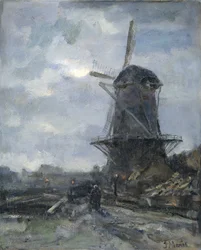 Moulin au clair de lune