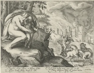 Vénus encourage Cupidon à tirer une flèche sur Pluton