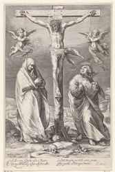 Christ en croix, avec Jean et Marie