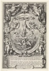 Crucifixion dans un cadre allégorique