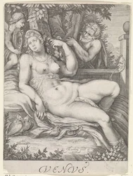 Vénus espionnée par un satyre (Vénus)
