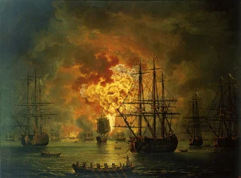 La Destruction de la flotte turque dans la baie de Tchesmé, 1772
