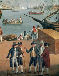 Vue du port de Messine (détail)