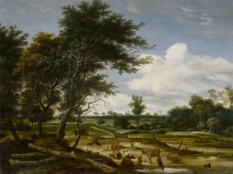 Paysage avec bergers et bétail