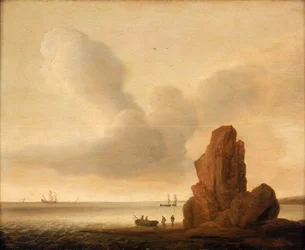 Un rocher dans une mer calme, milieu à la fin du XVIIe siècle