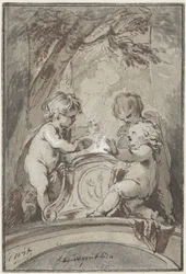 Allégorie avec trois putti près d