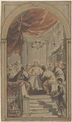 La Cène, représentée dans la chambre haute