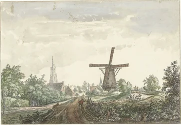 Vue sur la route de Leusden vers Amersfoort