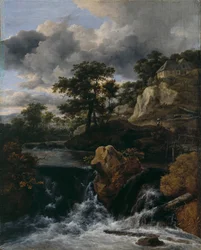 Paysage vallonné avec une cascade