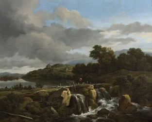 Paysage avec cascade
