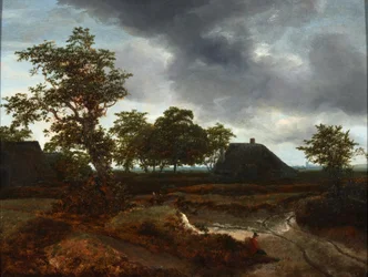 Paysage avec chalets