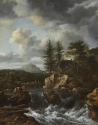Paysage nordique avec cascade