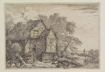 Le cottage et la passerelle